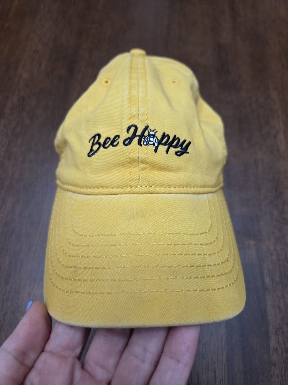 INFINITY Yellow "Bee Happy" Women's Baseball Cap